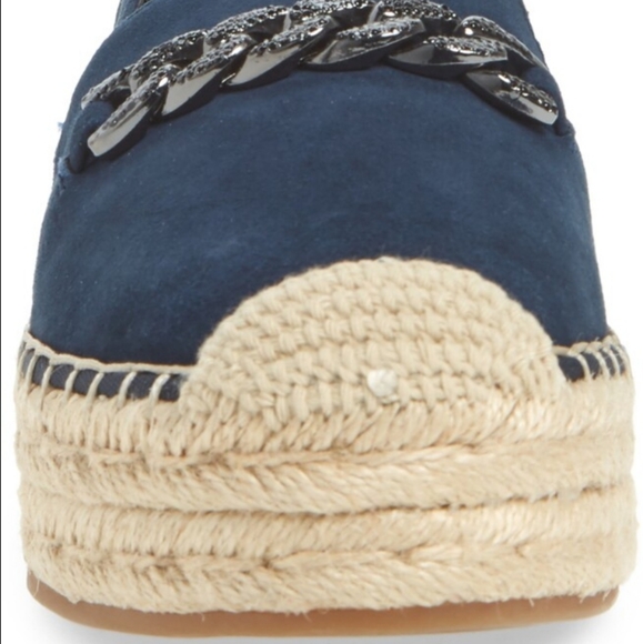 Karl Lagerfeld Paris Moxy Espadrille Flats Blue -9.5 - Picture 2 of 5